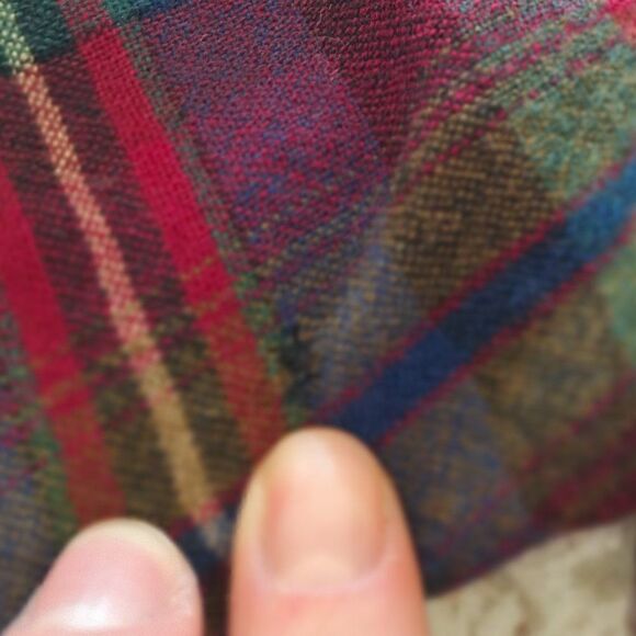 Pendleton red plaid blouse button down medium - Picture 4 of 9